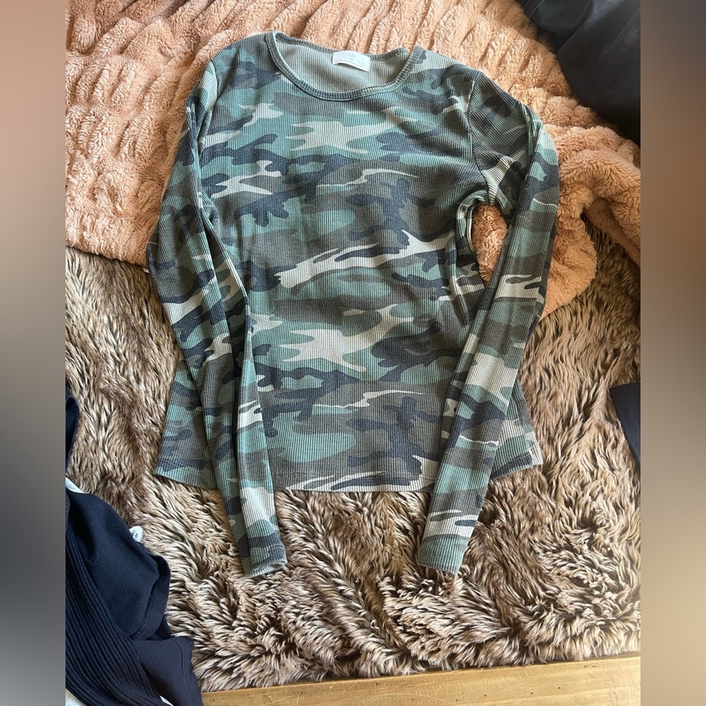 Anthropologie Camo top